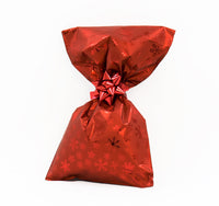 CHRISTMAS Metallic Gift Bags Crystal Pattern with Adhesive Closure