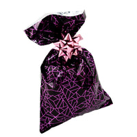 CHRISTMAS Metallic Gift Bags Geometric Dark Pattern
