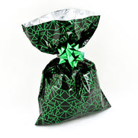 CHRISTMAS Metallic Gift Bags Geometric Dark Pattern