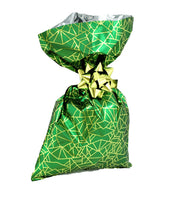 CHRISTMAS Metallic Gift Bags Geometric Spring Pattern