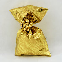 CHRISTMAS Metallic Gift Bags Marble Pattern with Adhesive Strip