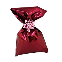 CHRISTMAS Metallic Gift Bags Solid Color with Adhesive Strip