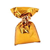 CHRISTMAS Metallic Gift Bags Solid Color with Adhesive Strip