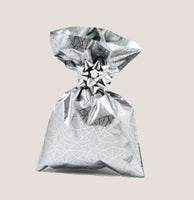 CHRISTMAS Metallic Gift Bags Geometric Pattern Winter