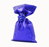 CHRISTMAS Metallic Gift Bags Geometric Winter Pattern with Adhesive Closure