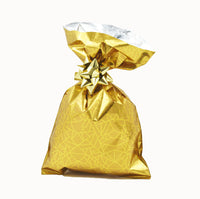 CHRISTMAS Metallic Gift Bags Geometric Pattern Winter