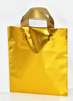 CHRISTMAS Bags Soft Handle Satin Metallic 100 µm