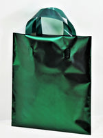 CHRISTMAS Bags Soft Handle Satin Metallic 100 µm