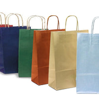 CHRISTMAS Shopper Colored Paper Twisted Handle