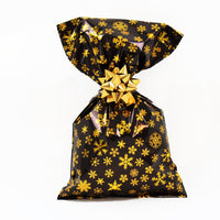 Crystal Pattern Metallic Gift Bags with Adhesive Strip