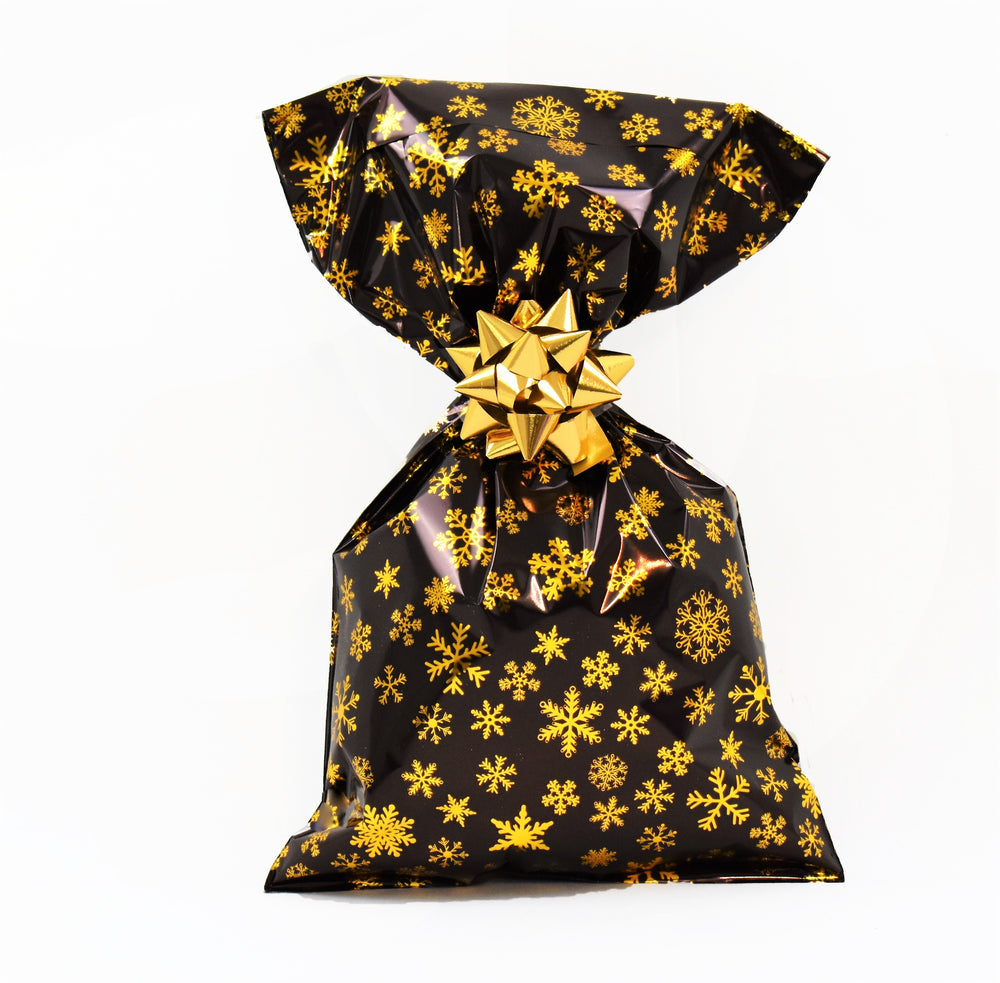 Crystal Pattern Metallic Gift Bags with Adhesive Strip