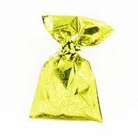 Metallic Gift Bags Floral Pattern with Adhesive Strip