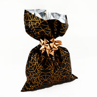 
              Metallic Gift Bags Geometric Dark Pattern 
            