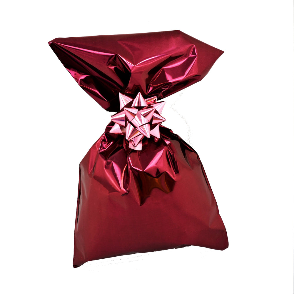 CHRISTMAS Metallic Gift Bags Solid Color with Adhesive Strip