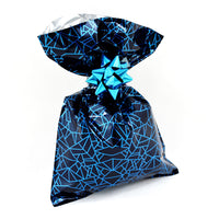 
              Metallic Gift Bags Geometric Dark Pattern 
            