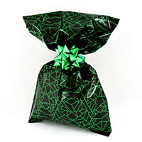 
              Metallic Gift Bags Geometric Dark Pattern with Adhesive Strip
            
