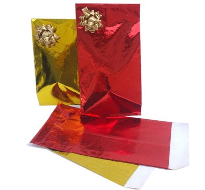 NATALE Sacchetti Carta Metallizzata